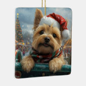 Cairn Terrier Hond Roller Coaster Kerstmis Keramisch Ornament (Rechts)
