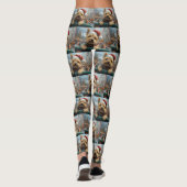 Cairn Terrier Hond Roller Coaster Kerstmis Leggings (Achterkant)