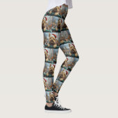 Cairn Terrier Hond Roller Coaster Kerstmis Leggings (Rechts)