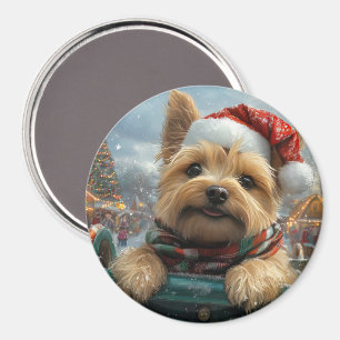 Cairn Terrier Hond Roller Coaster Kerstmis Magneet
