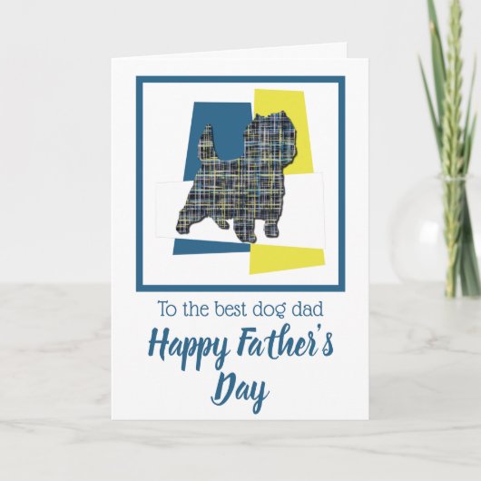 Cairn Terrier-hond TriColour Vaderdag kaart (Voorkant)