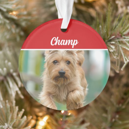 Cairn Terrier Hond Vakantiefoto Kerstmis Ornament (Boom)