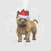 Cairn Terrier Hond Vakantiefoto Kerstmis Ornament (achterkant)
