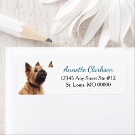 Cairn Terrier Hond Vlinder Wonder Etiket