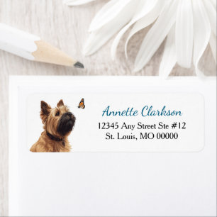 Cairn Terrier Hond Vlinder Wonder Etiket