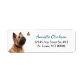Cairn Terrier Hond Vlinder Wonder Etiket (Voorkant)