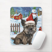Cairn Terrier Hond Winter Wonderland Kerstvreugde Muismat (Met muis)