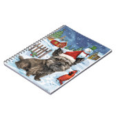 Cairn Terrier Hond Winter Wonderland Kerstvreugde Notitieboek (Linkerzijde)