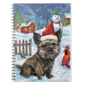Cairn Terrier Hond Winter Wonderland Kerstvreugde Notitieboek (Voorkant)