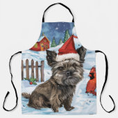 Cairn Terrier Hond Winter Wonderland Kerstvreugde Schort (Voorkant)