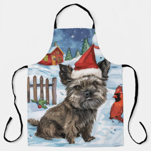 Cairn Terrier Hond Winter Wonderland Kerstvreugde Schort