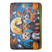 Cairn Terrier Honden Pompoen Halloween Grappig Badmat (Voorkant Verticaal)