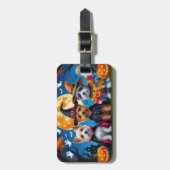 Cairn Terrier Honden Pompoen Halloween Grappig Bagagelabel (Voorkant verticaal)