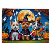 Cairn Terrier Honden Pompoen Halloween Grappig Groot Cadeauzakje (Achterkant)