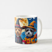 Cairn Terrier Honden Pompoen Halloween Grappig Koffiemok (Voorkant rechts)