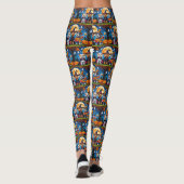 Cairn Terrier Honden Pompoen Halloween Grappig Leggings (Achterkant)