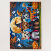 Cairn Terrier Honden Pompoen Halloween Grappig Legpuzzel (Verticaal)