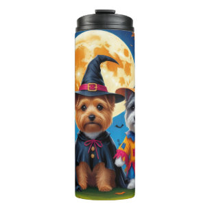 Cairn Terrier Honden Pompoen Halloween Grappig Thermosbeker