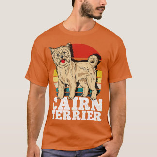 Cairn Terrier Hondenliefhebber Retro T-shirt