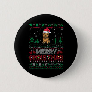 Cairn Terrier Hondenliefhebbers Santa Hat Kerstboo Ronde Button 5,7 Cm
