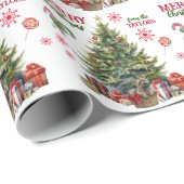 Cairn Terrier Hondenmand Onder de Kerstboom Cadeaupapier (Rol Hoek)