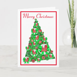 Cairn Terrier hondenras silhouet Prettig kerstfees Kaart