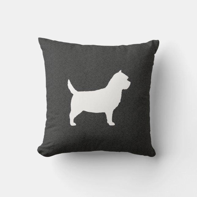 Cairn Terrier Hondenras Silhouette Decorative Kussen (Voorkant)
