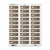 Cairn Terrier Hondenras Silhouette Return-adres Etiket (Full Sheet)