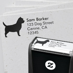 Cairn Terrier Hondenras Silhouette Return-adres Zelfinktende Stempel