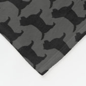 Cairn Terrier Hondenras Silhouettes Pattern Fleece Deken (Hoek)