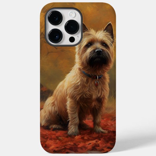 Cairn Terrier in de herfst geïnspireerd door valle Case-Mate iPhone Case (Achterkant)