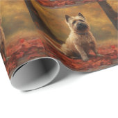 Cairn Terrier in Herfst laat Herfst inspireren Cadeaupapier (Rol Hoek)