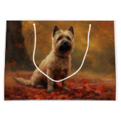 Cairn Terrier in Herfst laat Herfst inspireren Groot Cadeauzakje (Voorkant)