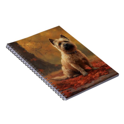 Cairn Terrier in Herfst laat Herfst inspireren Notitieboek (Rechterzijde)
