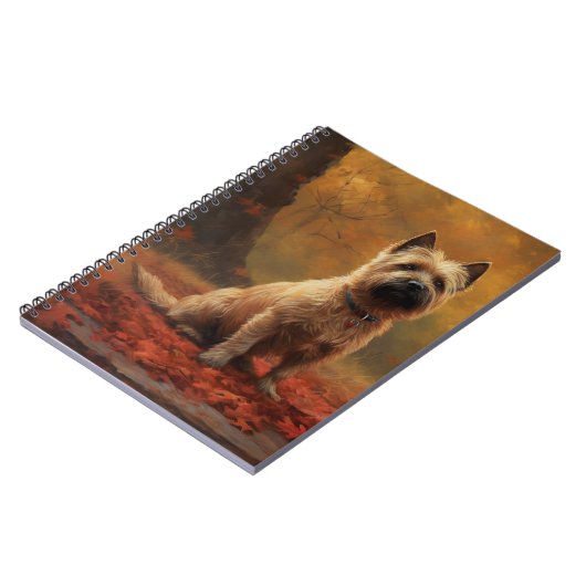 Cairn Terrier in Herfst laat Herfst inspireren Notitieboek (Linkerzijde)