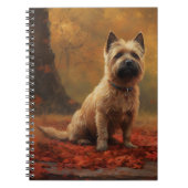 Cairn Terrier in Herfst laat Herfst inspireren Notitieboek (Voorkant)