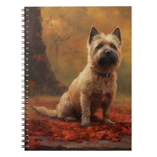 Cairn Terrier in Herfst laat Herfst inspireren Notitieboek (Voorkant)