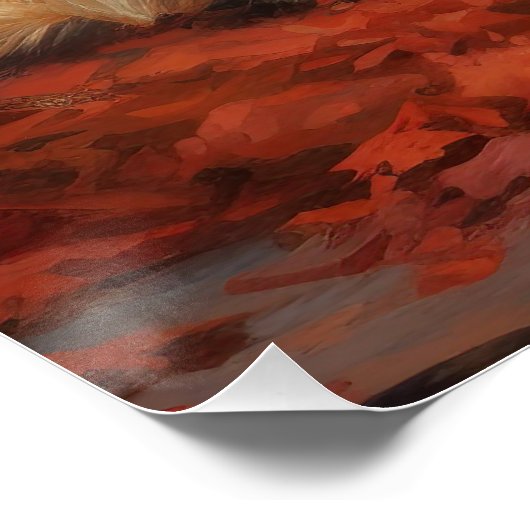 Cairn Terrier in Herfst laat Herfst inspireren Perfect Poster (Hoek)