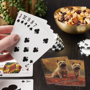 Cairn Terrier in Herfst laat Herfst inspireren Pokerkaarten