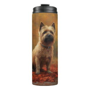 Cairn Terrier in Herfst laat Herfst inspireren Thermosbeker