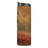 Cairn Terrier in Herfst laat Herfst inspireren Thermosbeker (Geroteerd rechts)