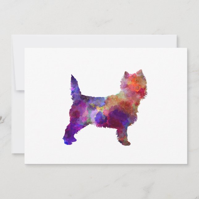 Cairn Terrier in watercolor (Voorkant)