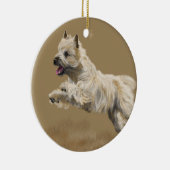 Cairn Terrier Keramisch Ornament (Rechts)