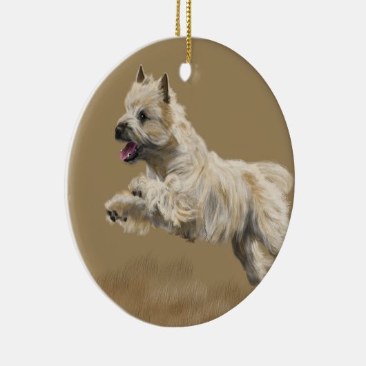 Cairn Terrier Keramisch Ornament (Rechts)