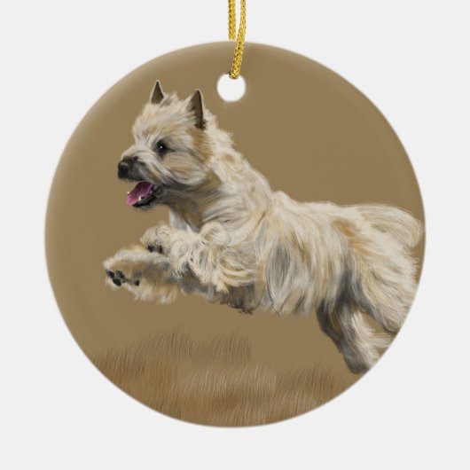 Cairn Terrier Keramisch Ornament (Voorkant)