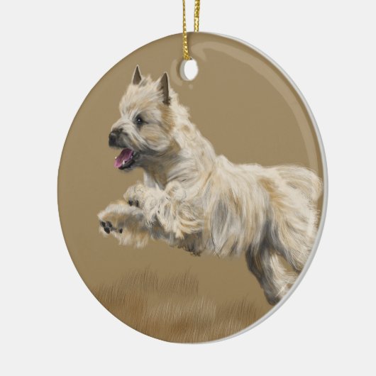 Cairn Terrier Keramisch Ornament (Links)