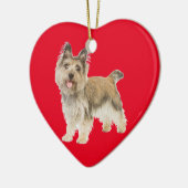 Cairn Terrier Keramisch Ornament (Links)