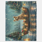 Cairn Terrier Kerst Feestelijke Reis Fleece Deken (Voorkant)
