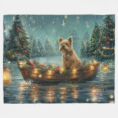 Cairn Terrier Kerst Feestelijke Reis Fleece Deken (Voorkant (Horizontaal))