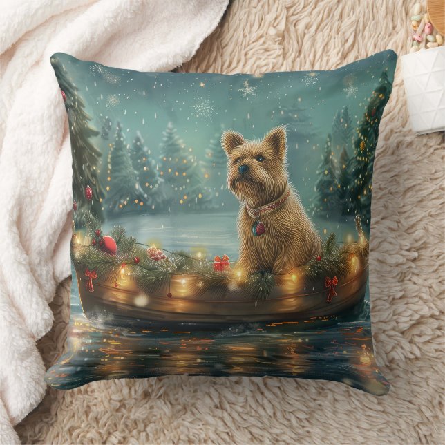 Cairn Terrier Kerst Feestelijke Reis Kussen (Deken)